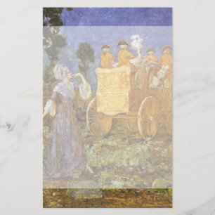 Vintage Fairy Tales Cinderella en Fairy Godmoeder Briefpapier