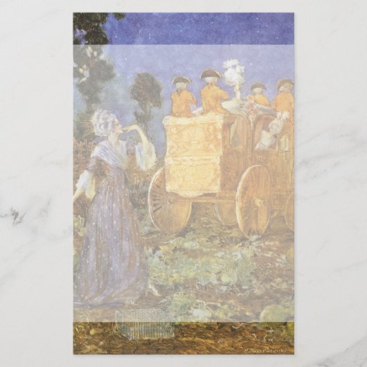 Vintage Fairy Tales Cinderella en Fairy Godmoeder Briefpapier (Voorkant)