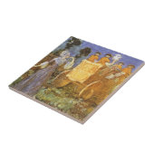 Vintage Fairy Tales Cinderella en Fairy Godmoeder Tegeltje (Zijkant)