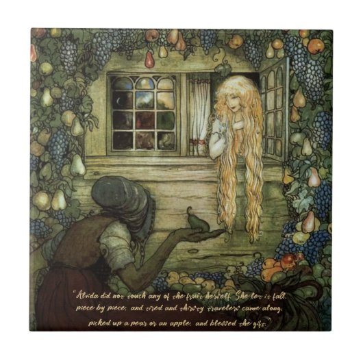 Vintage Fairytale Art Alvida’s Window Tegeltje (Voorkant)
