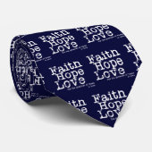 Vintage Faith Hope Love Stropdas (Opgerold)
