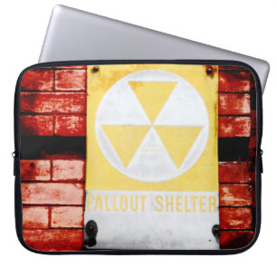 Vintage Fallout Shelter Grunge Laptop Computer Hoe Sleeve