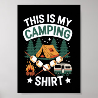 Vintage Fan Designs Wandeltocht Kampvuur Vintage C Poster