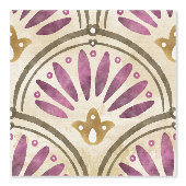 Vintage Fan Palm Watercolor Pattern Behang (Voorkant)