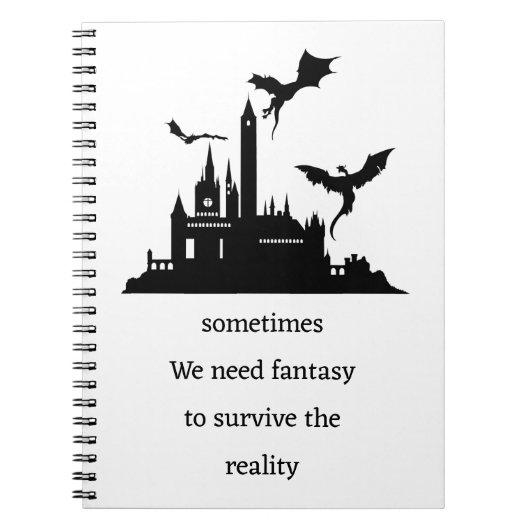 Vintage Fantasy Draak Notitieboek (Voorkant)