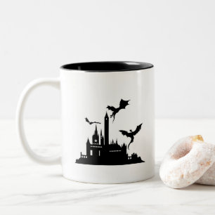 Vintage Fantasy Draak  Tweekleurige Koffiemok