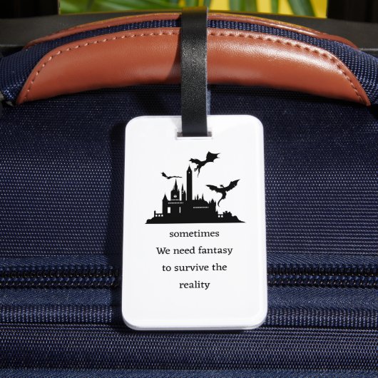 Vintage Fantasy  Dragon  Bagagelabel (Achter Insitu 4)