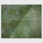 Vintage Fantasy Kant en Typografie Cadeaupapier (Vlak)
