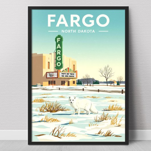 Vintage Fargo North Dakota Poster