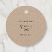 Vintage Farm Encircled Date Egg Carton Bedankjes Labels (Achterkant)