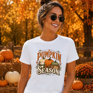 Vintage Farmhouse Sfeer Pompoenseizoen Dames T-shirt