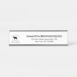 Vintage Farmstead Emblem | Ornamental Cow Design Bureau Naambordje