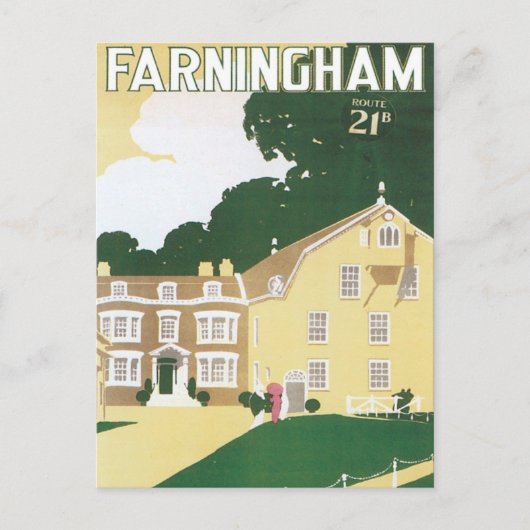 Vintage Farningham England Briefkaart (Voorkant)
