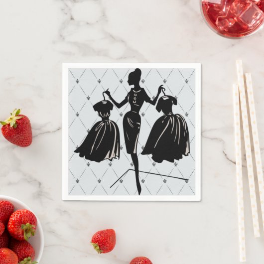 Vintage Fashionista Silhouette Napkins Servetten (Insitu)