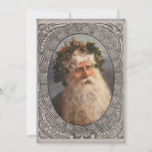 Vintage Father Christmas Portrait Feestdagenkaart (Voorkant)