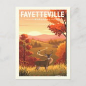 Vintage Fayetteville Arkansas Briefkaart (Voorkant)