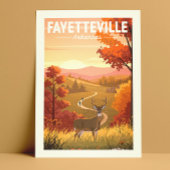 Vintage Fayetteville Arkansas Briefkaart