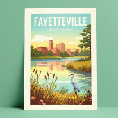 Vintage Fayetteville North Carolina Briefkaart