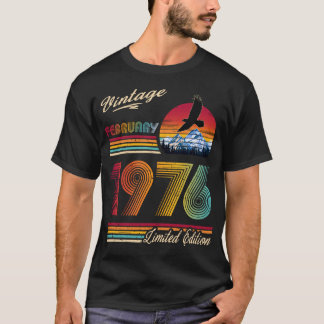 Vintage februari 1976 50ste verjaardag 50 jaar ver t-shirt