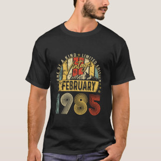 Vintage februari 1985 40e verjaardag Mannen Wo T-shirt