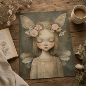 Vintage Feeëriek Shabby Chic Pastel Bloemmotief Legpuzzel