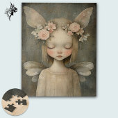 Vintage Feeëriek Shabby Chic Pastel Bloemmotief Legpuzzel