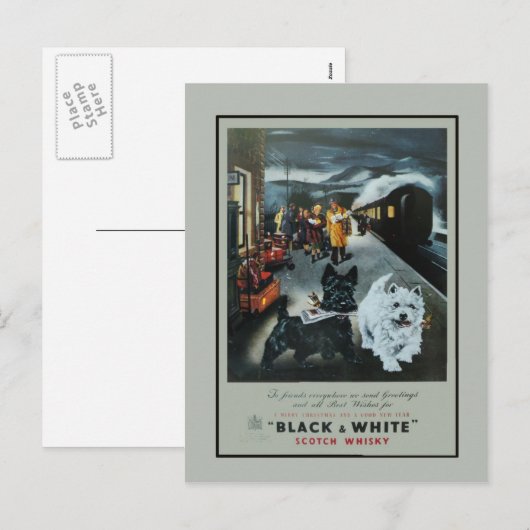 Vintage Feestdagen Reclame Briefkaart (Voorkant / Achterkant)