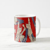 Vintage Feline Fabric Mug Koffiemok (Voorkant rechts)