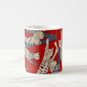 Vintage Feline Fabric Mug Koffiemok (Center)