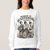 Vintage Feministische Vrouwen Twijfelachtige Bezig Trui (Voorkant)
