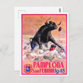 vintage Feria de Pamplona 1948 Briefkaart (Voorkant / Achterkant)