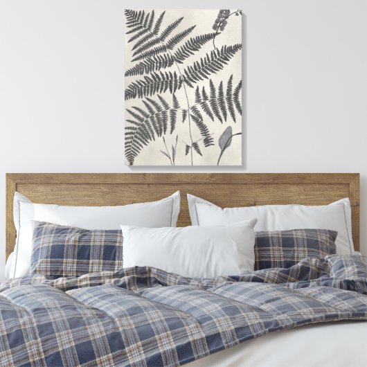 Vintage Ferns Canvas Afdruk (Insitu (Slaapkamer))