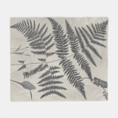 Vintage Ferns Fleece Deken (Voorkant (Horizontaal))