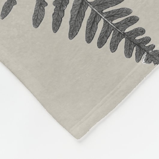 Vintage Ferns Fleece Deken (Hoek)