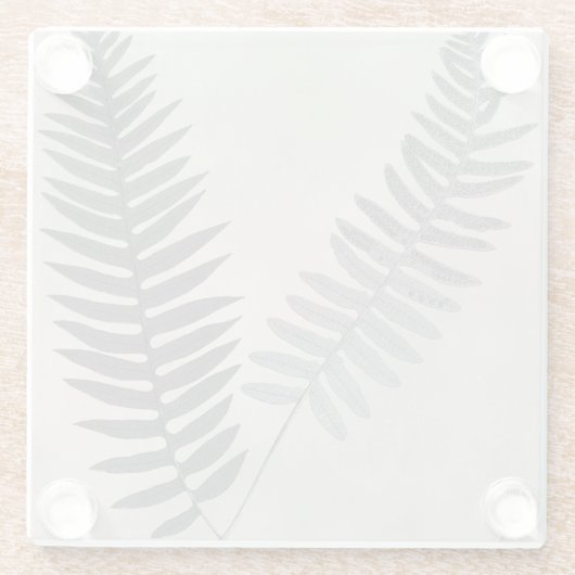 Vintage Ferns Glazen Onderzetter (Achterkant)