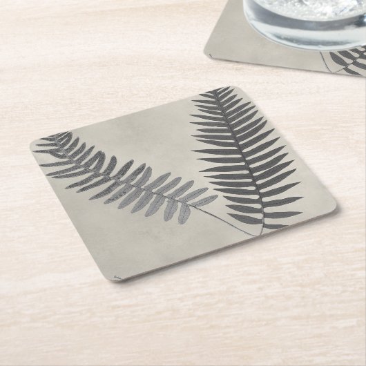 Vintage Ferns Kartonnen Onderzetters (Schuin)