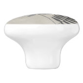 Vintage Ferns Keramische Knop (Zijkant)