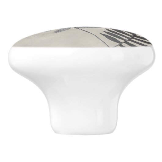 Vintage Ferns Keramische Knop (Zijkant)