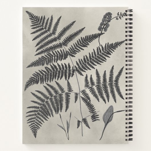 Vintage Ferns Notitieboek (Achterkant)
