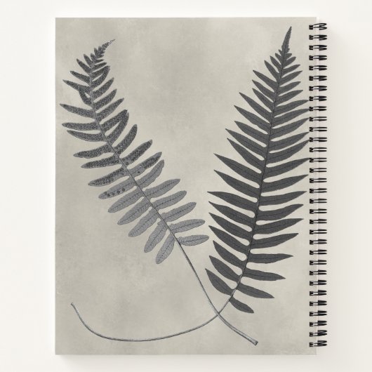 Vintage Ferns Notitieboek (Achterkant)
