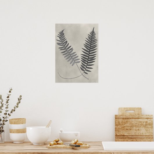 Vintage Ferns Poster (Keuken)