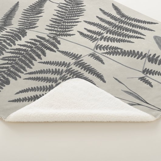 Vintage Ferns Sherpa Deken (3/4)