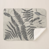 Vintage Ferns Sherpa Deken (Voorkant (horizontaal))