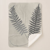 Vintage Ferns Sherpa Deken (Voorkant)