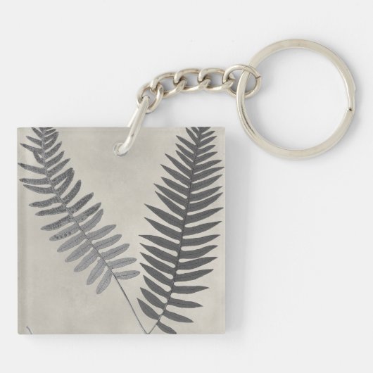 Vintage Ferns Sleutelhanger (Achterkant)
