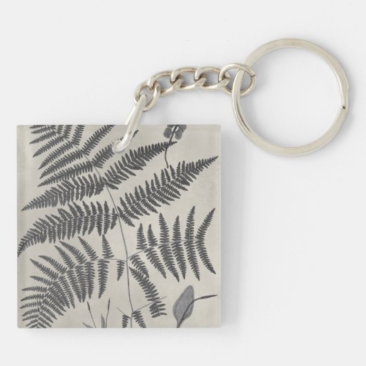 Vintage Ferns Sleutelhanger (Achterkant)