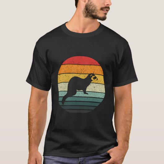 Vintage Ferret Retro T-shirt (Voorkant)