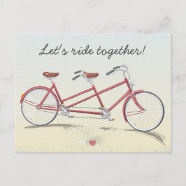 Vintage Fiets Achter elkaar Briefkaart