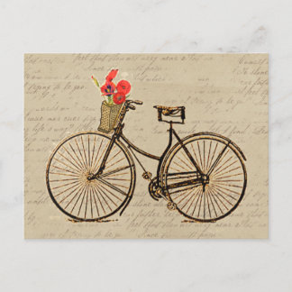 Vintage fiets briefkaart