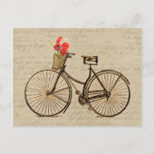 Vintage fiets briefkaart (Voorkant)